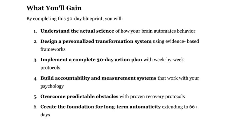 what you'll gain